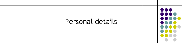 Personal details